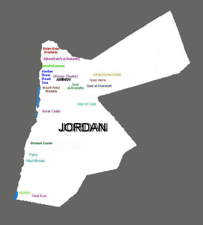  See the map of Jordan